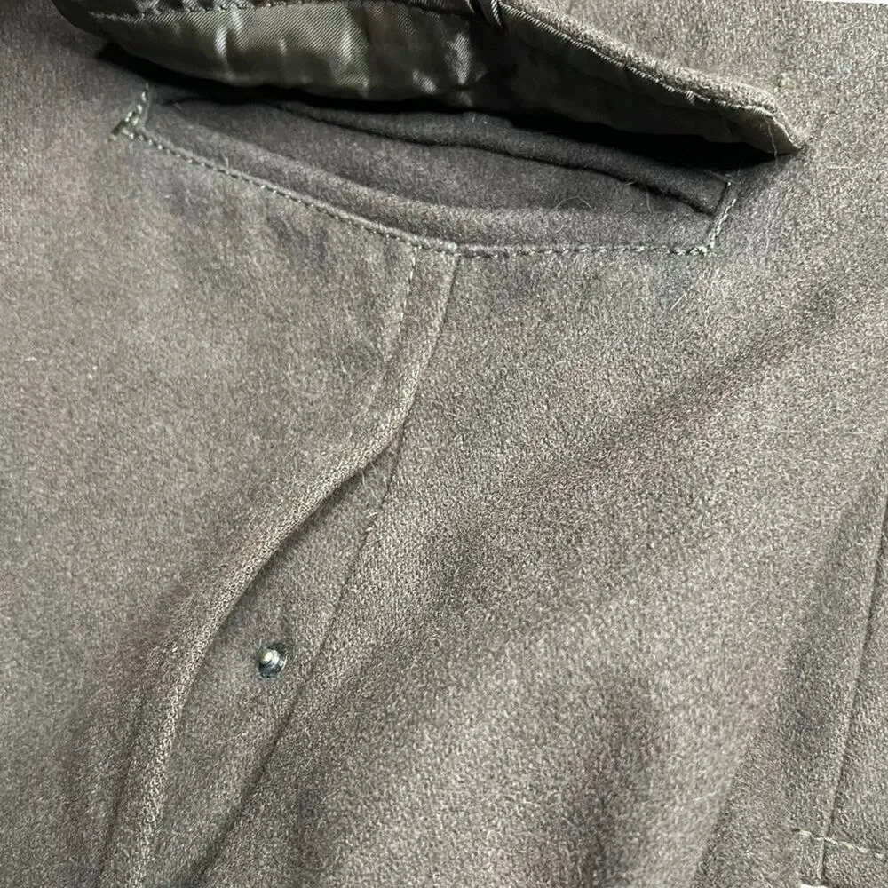 KENNETH Cole Mens Green Wool Blend Coat with Collar Small